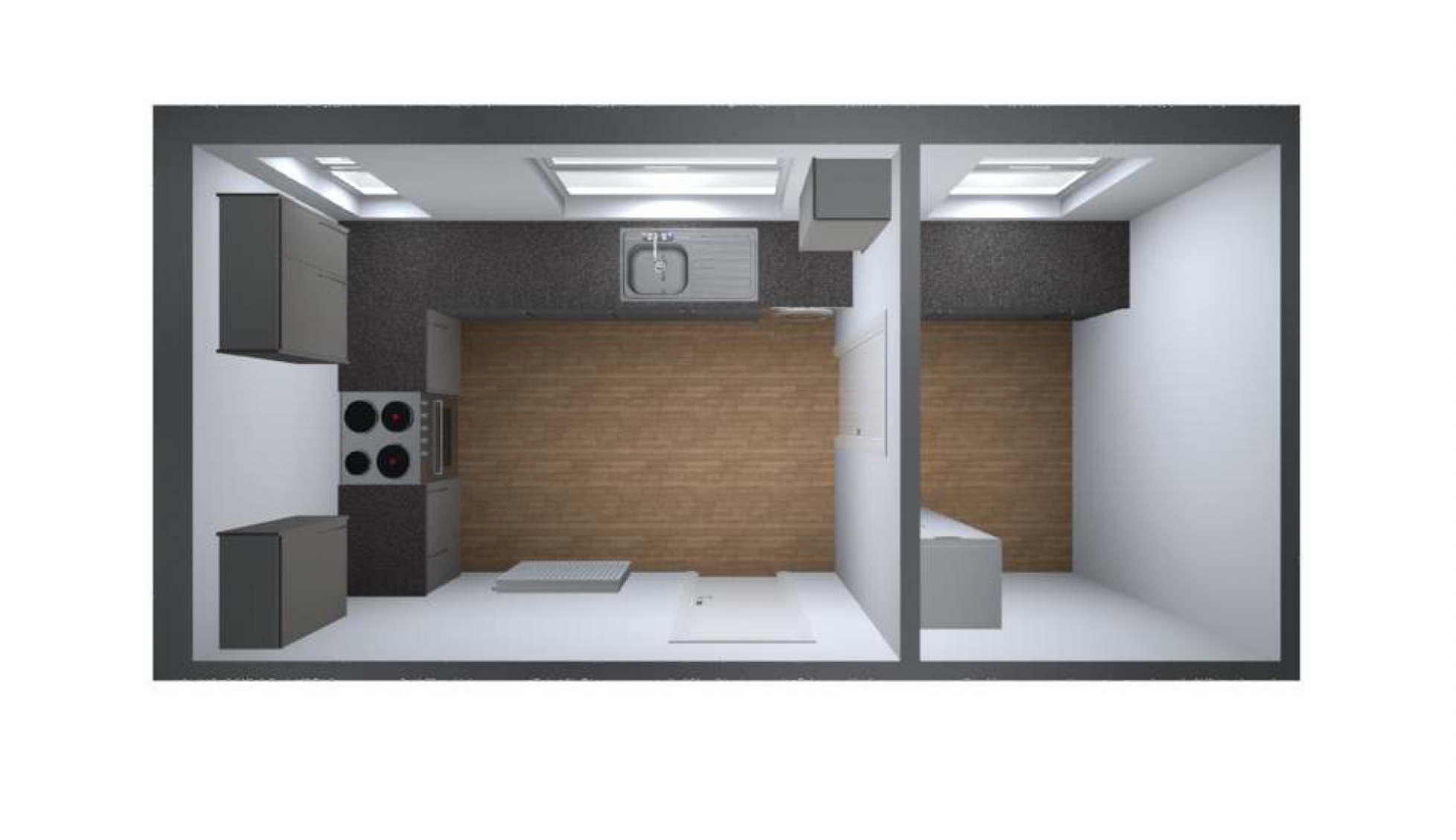 An example plan of a new kitchen