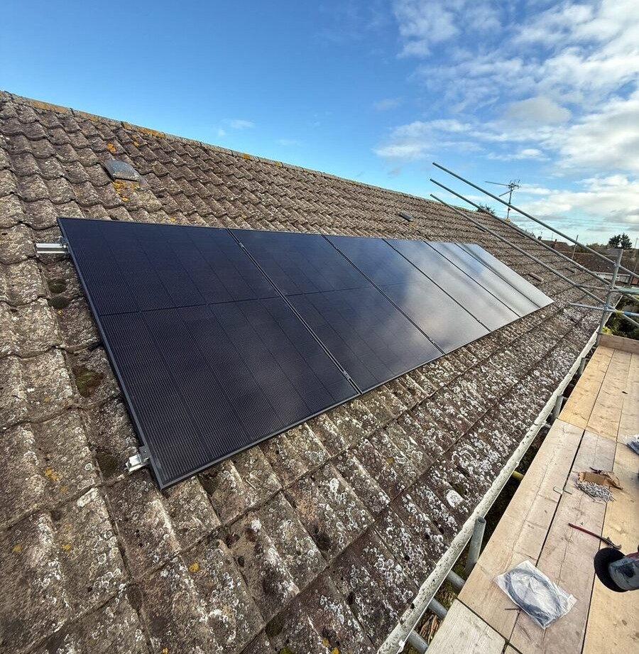 Image of solar panels on the roof of a home