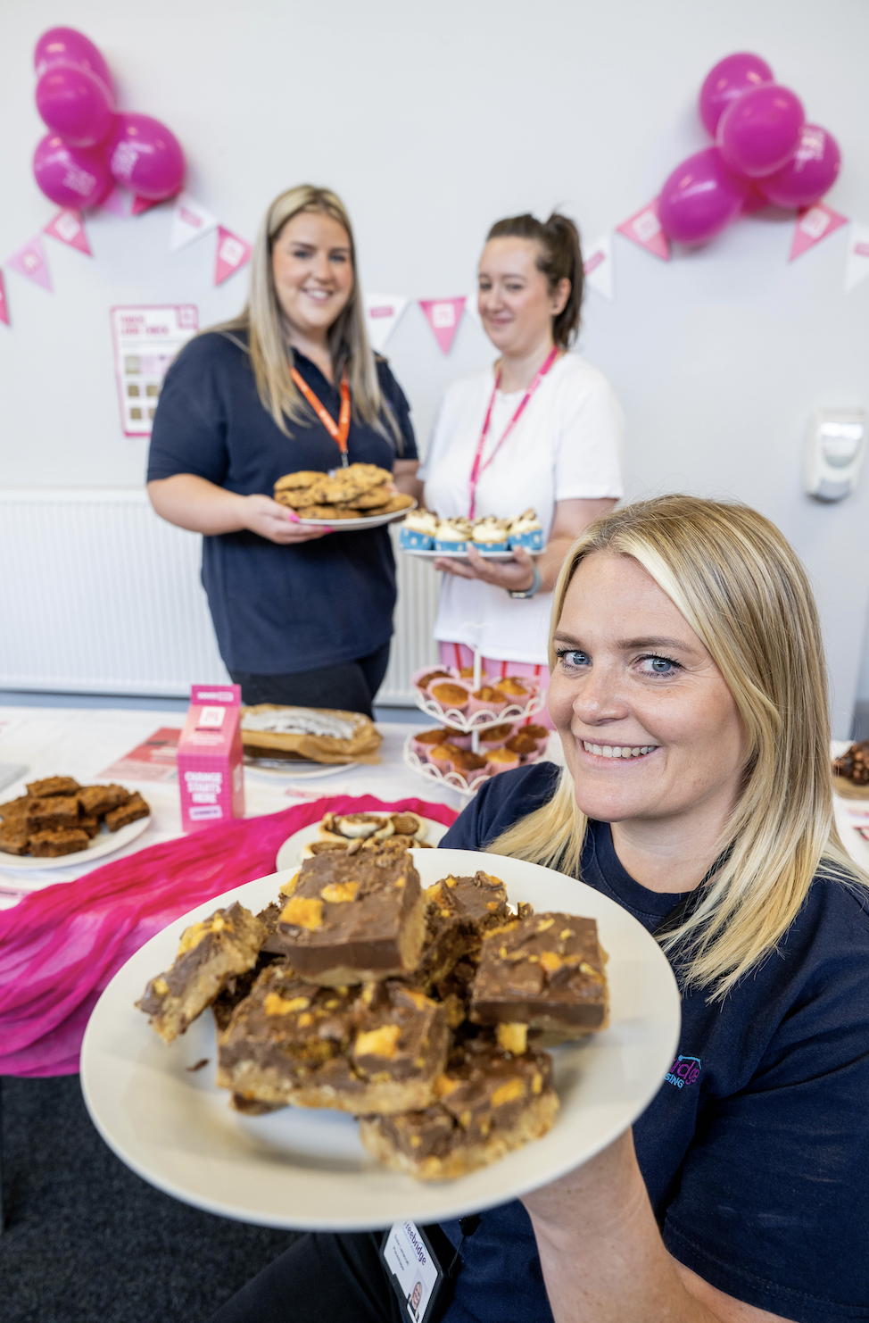 organisers at the Discovery Centre for the Breast Cancer Now afternoon tea event